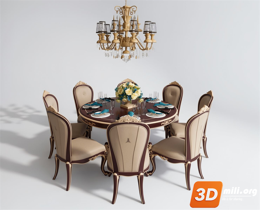 Dining Table Set Skp Files